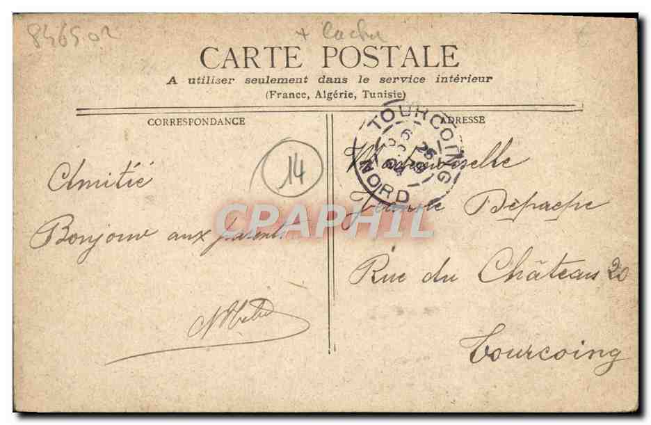 CPA Trouville la plage — Verso