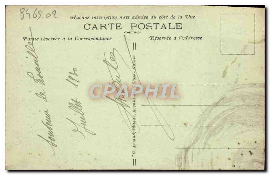 CPA Trouville la reine des plages la plage et le casino — Verso