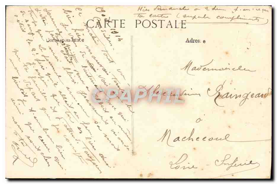 CPA Trouville La plage — Verso