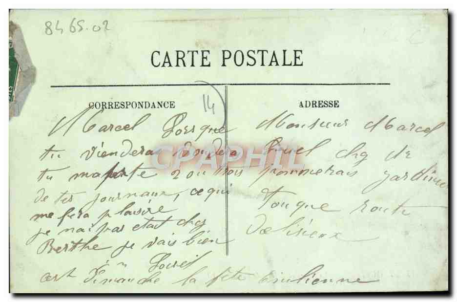 CPA Trouville La plage et l'hotel de Paris — Rückseite