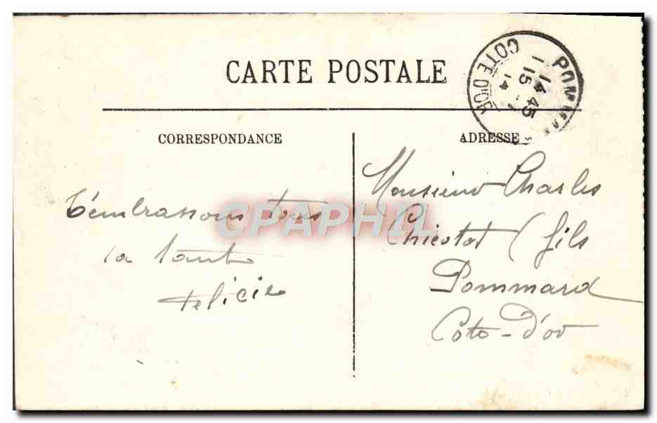 CPA Trouville La plage — Verso