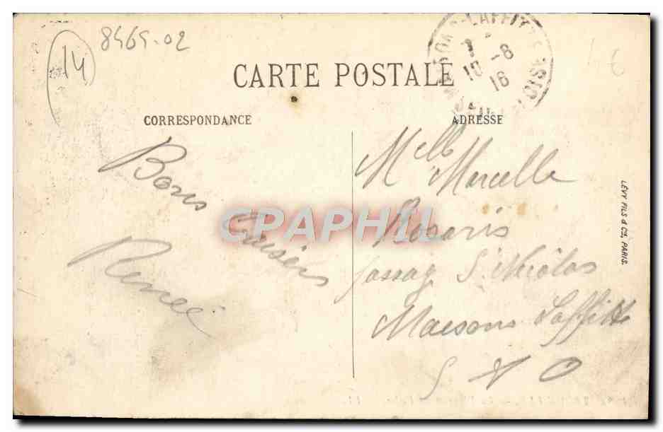 CPA Trouville La plage et les villas — Verso