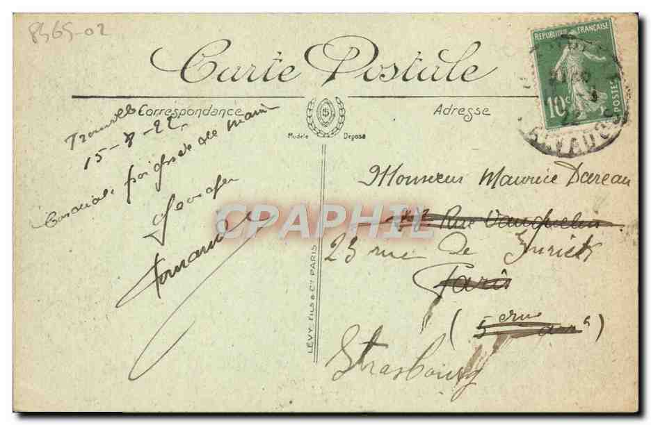 CPA Trouville La plage et les villas — Verso
