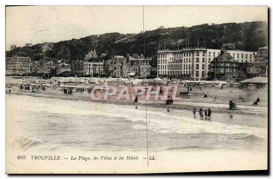 CPA Trouville la plage les villas et les hotels
