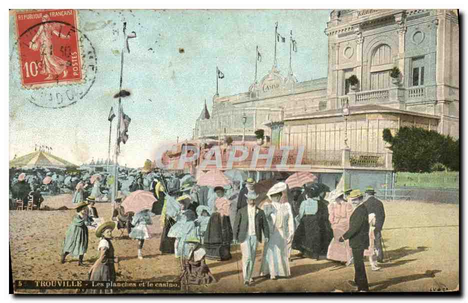 CPA Trouville Les planches et le casino
