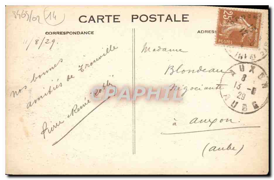 CPA Trouville La reine des plages promenade des planches — Verso