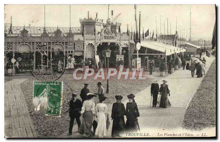 CPA Trouville Les planches et l'eden