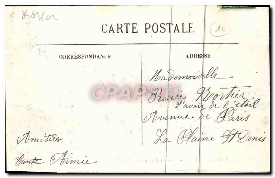 CPA Trouville La promenade des planches — Verso