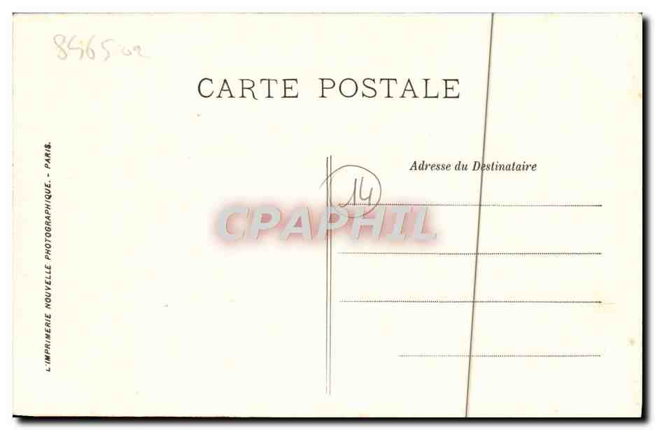CPA Trouville Le pont de la gare — Verso