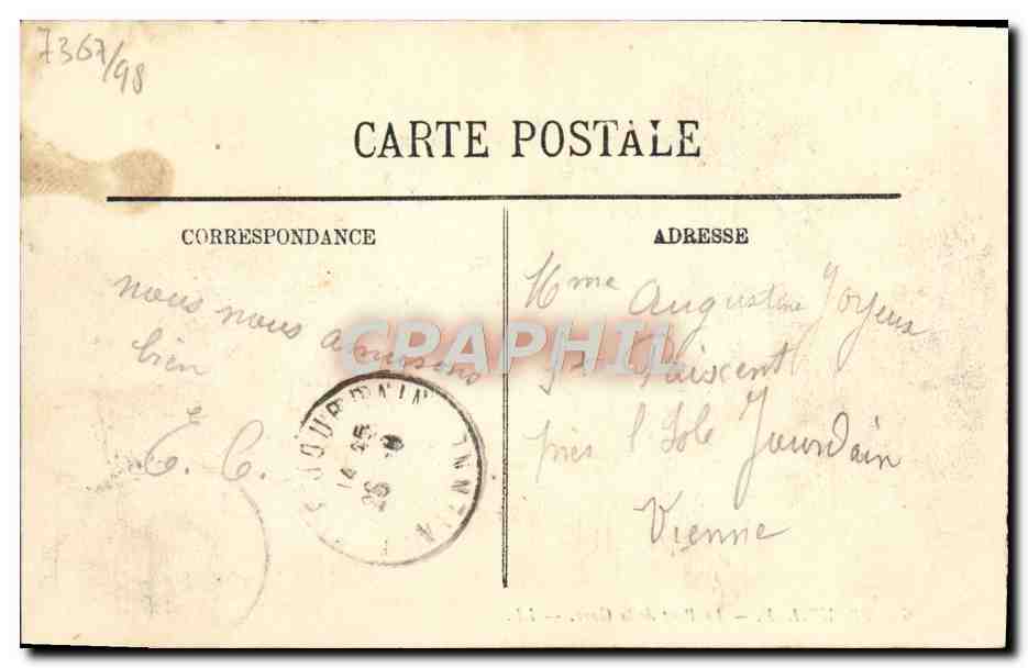 CPA Trouville le pont de la gare — Verso