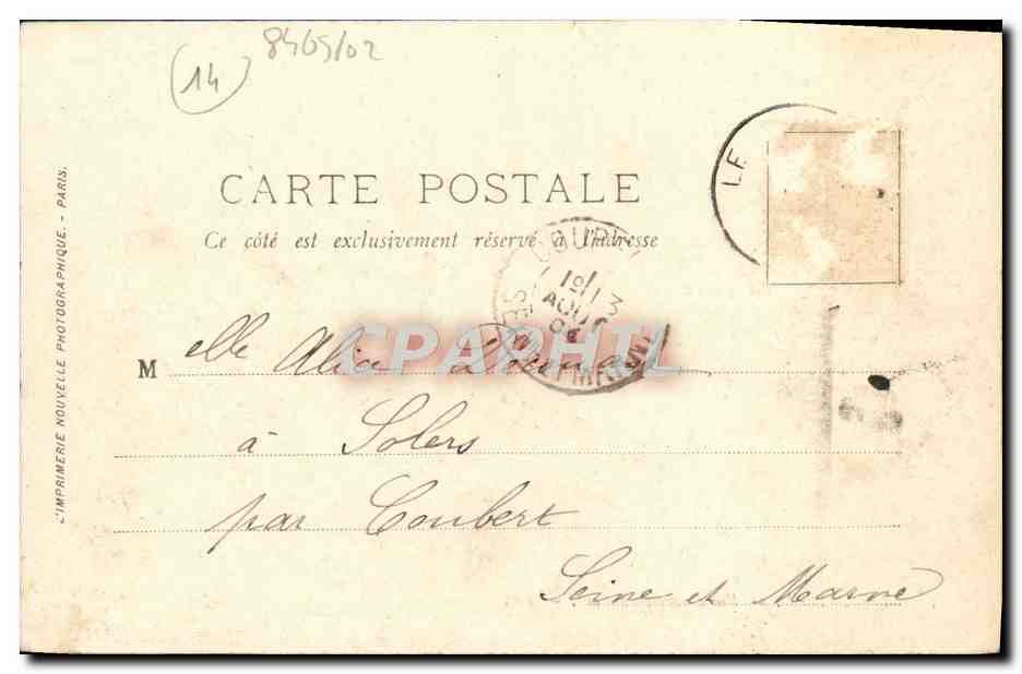 CPA Trouville Vue Generale du port — Rückseite