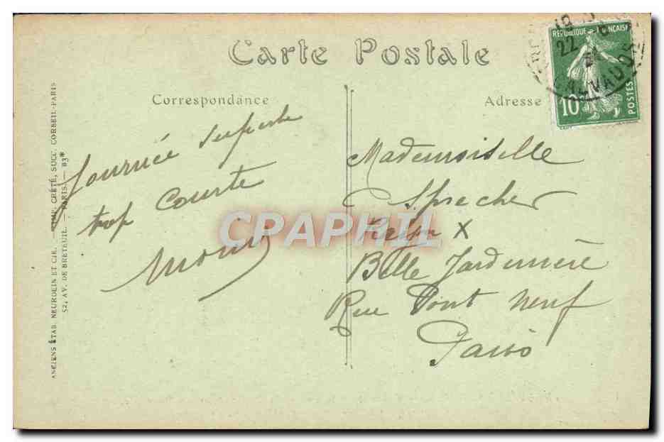 CPA Trouville L'avant port vue prise de la jetee de Deauville Bateaux — Verso
