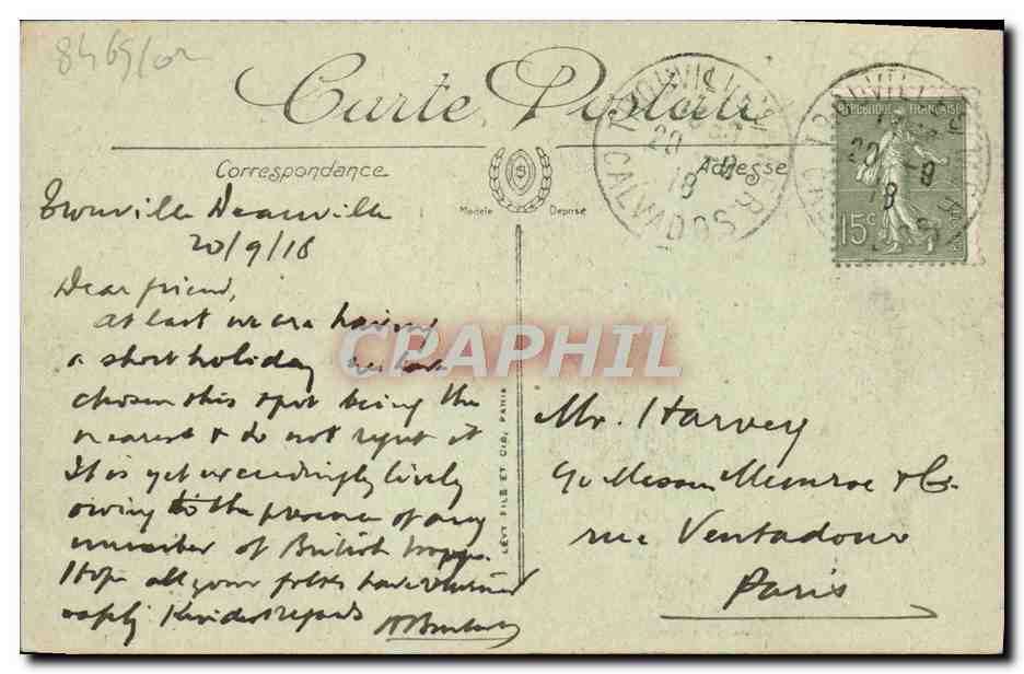 CPA Trouville Vue generale des quais — Rückseite