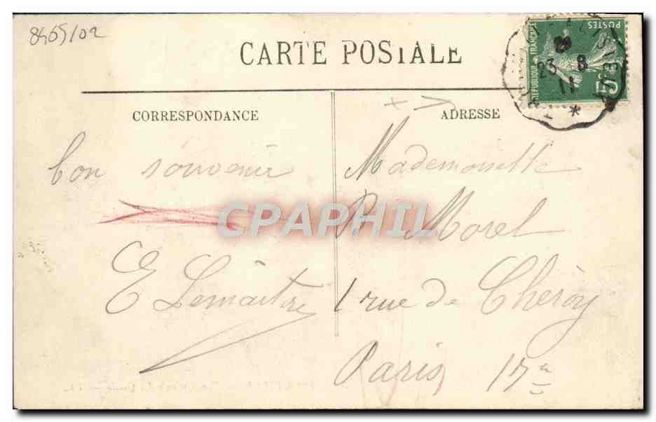 CPA Trouville Vue generale des quais — Verso