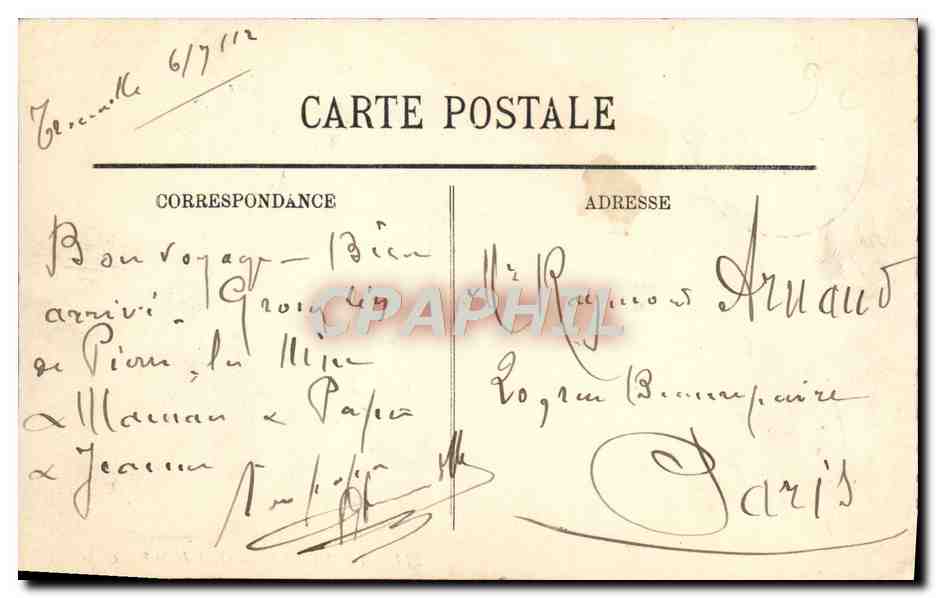 CPA Trouville Quai de Joinville Cacao Van Houten Garage  — Verso