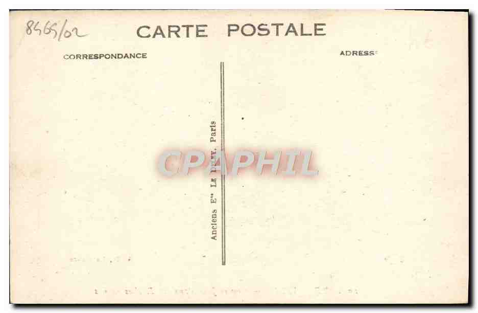 CPA Trouville Contre jour dans les roches noires — Verso