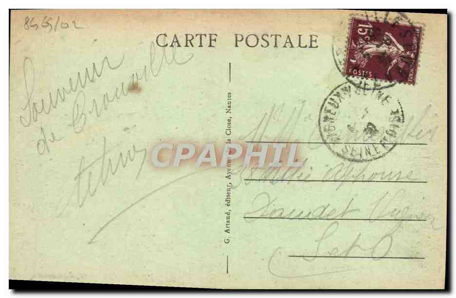 CPA Trouville La reine des plages les roches noires — Verso