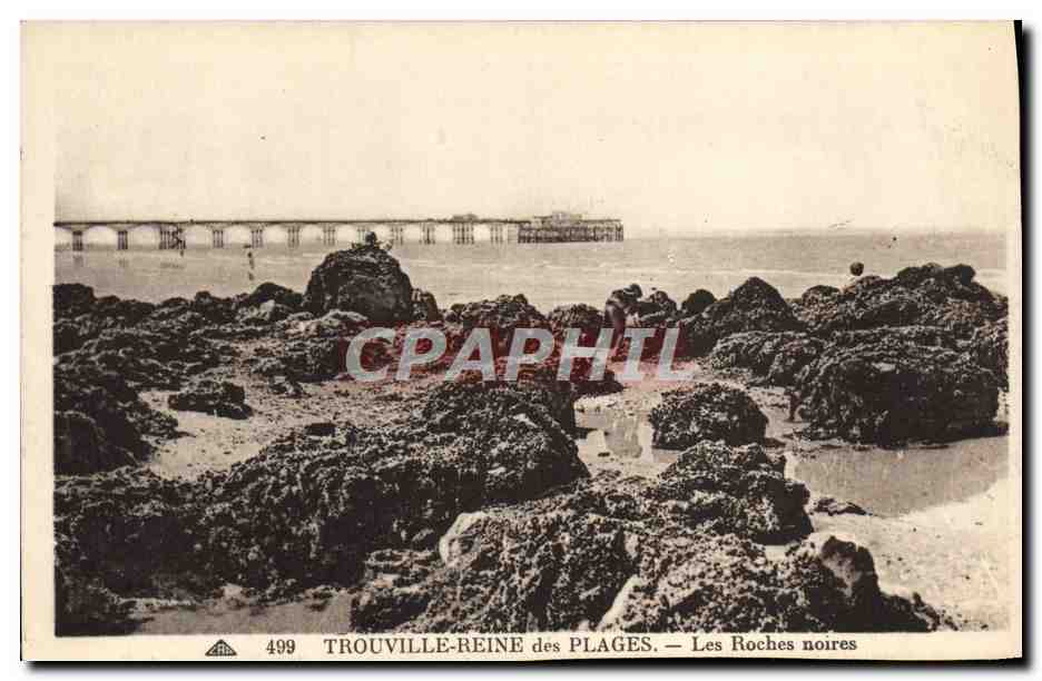 CPA Trouville Reine des plages plage des roches noires