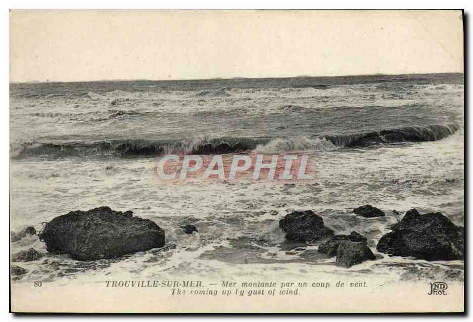 CPA Trouville Sur mer mer montante par un coup de vent