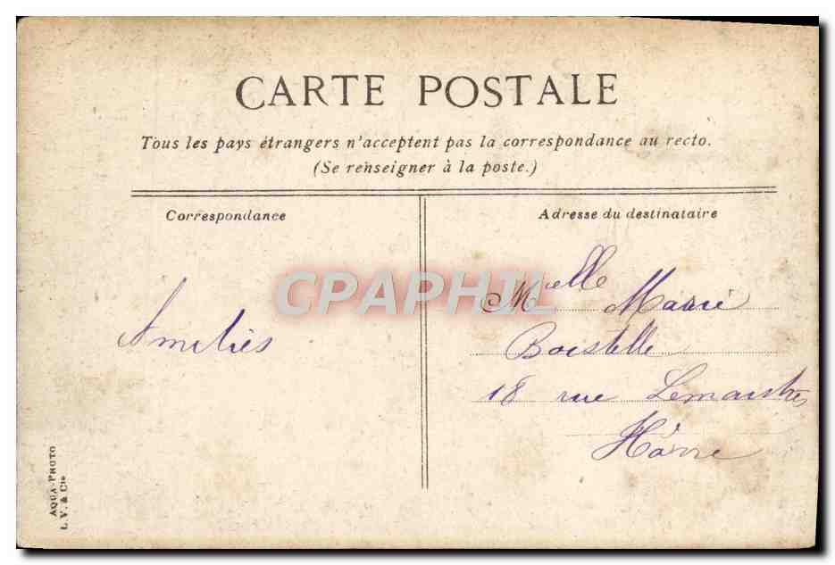 CPA Trouville La rue des bains — Rückseite