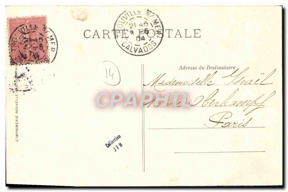 CPA Trouville La rue de Paris — Verso