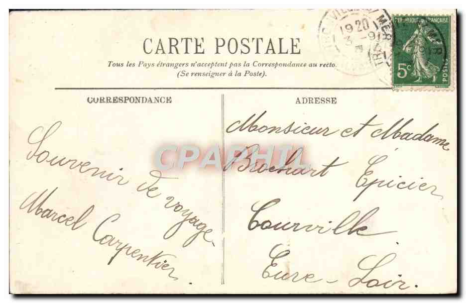 CPA Trouville La rue de Paris — Verso