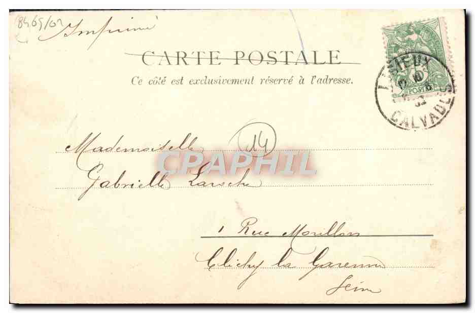 CPA Trouville Place de l'hotel de ville — Rückseite