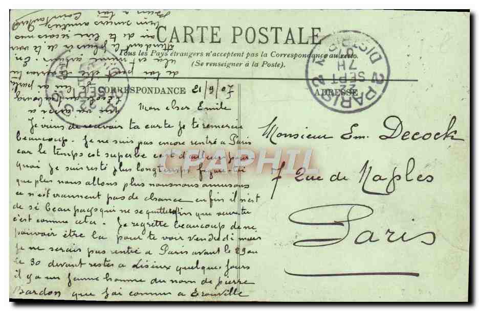CPA Trouville La rue Victor Hugo Automobile — Verso