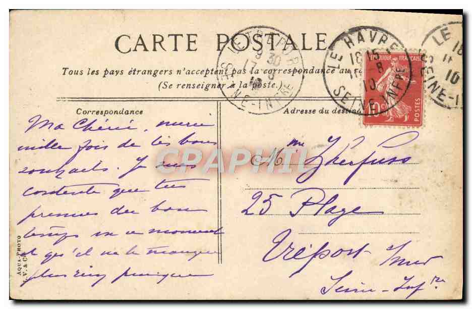 CPA Trouville Les villas et chalets — Rückseite