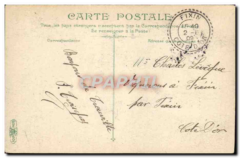 CPA Trouville Vue generale des villas par un gros temps — Verso