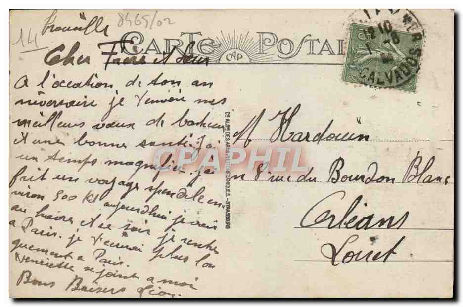 Trouville - Les Villas — éditeur anonyme, n° de série 65 — Reverso
