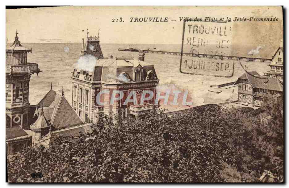 CPA Trouville Sur mer villas des flots et la jetee promenade