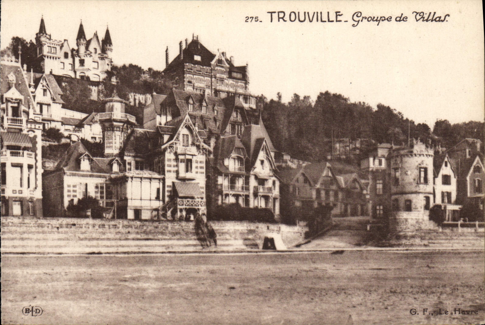 CPA Trouville groupe de villas