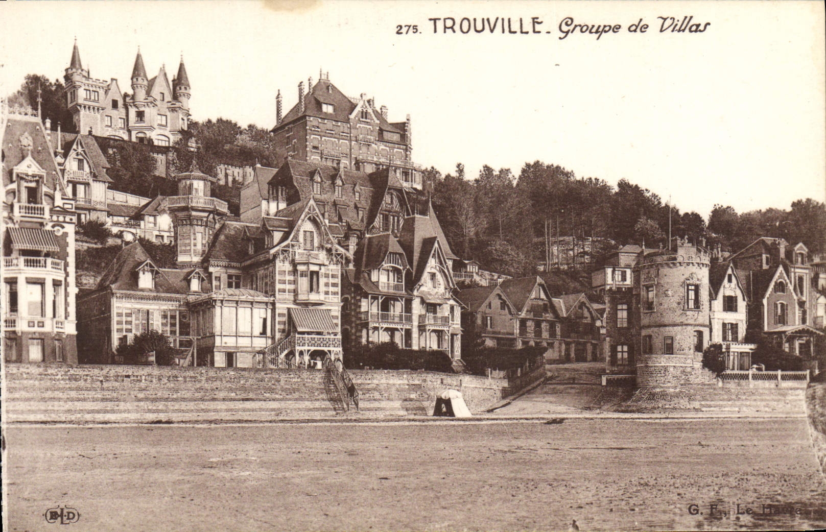 CPA Trouville groupe de villas