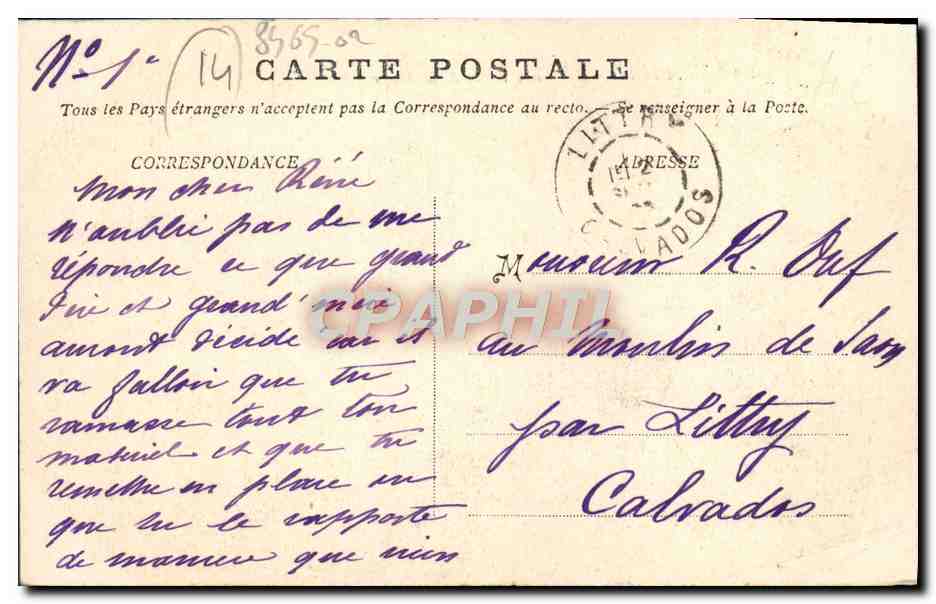 CPA Trouville Les villas de la plage — Rückseite