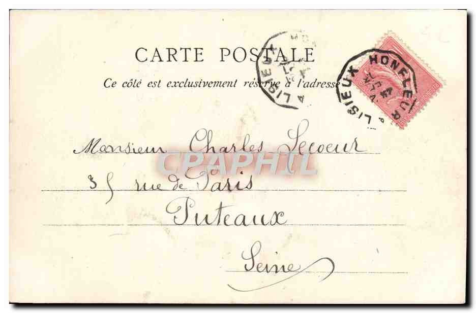 CPA Trouville La maison normande — Verso