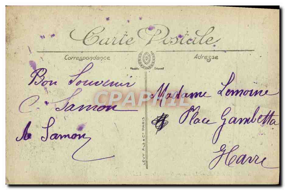 CPA Trouville La maison normande — Verso