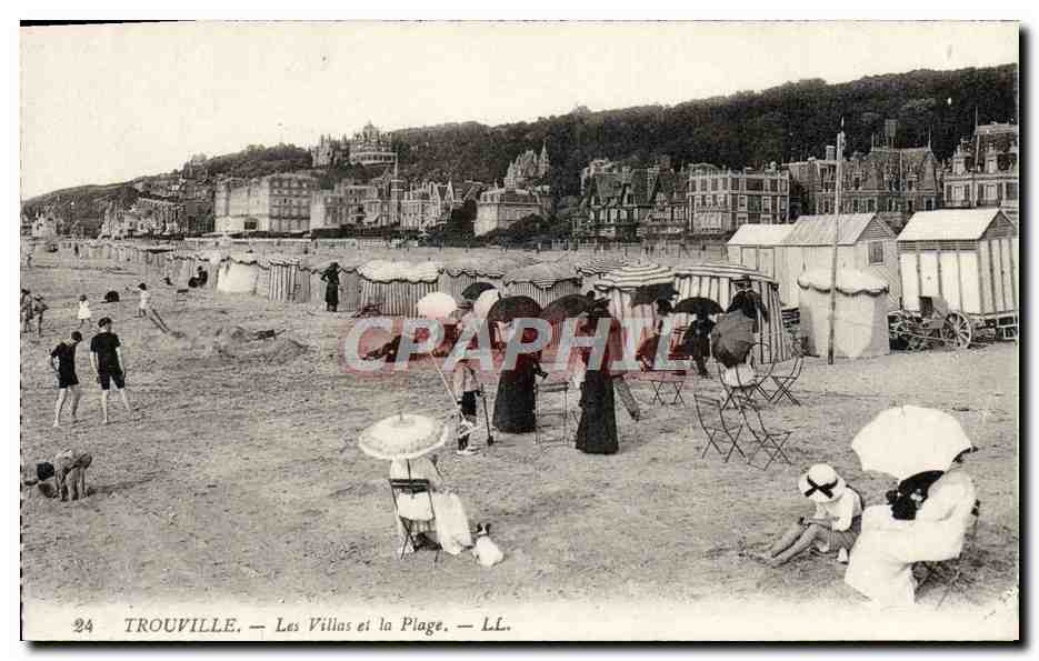 CPA Trouville Les villas et la plage