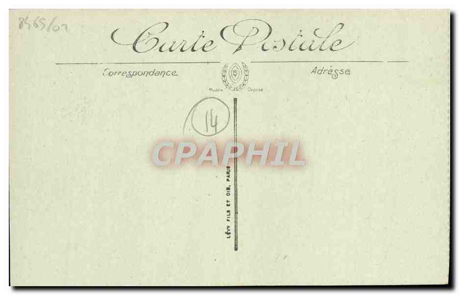 CPA Trouville Les villas et la plage — Verso