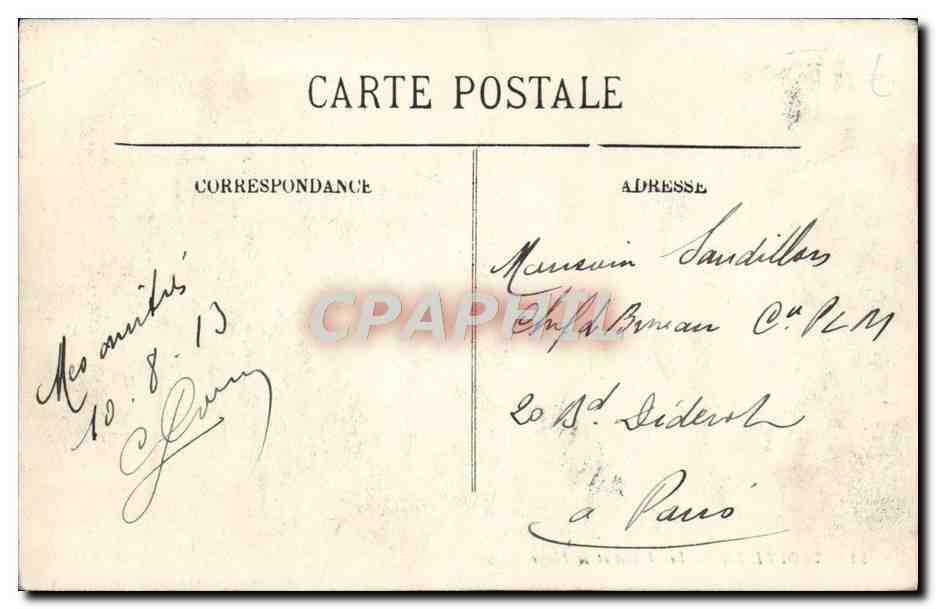 CPA Trouville Les villas et la plage — Rückseite