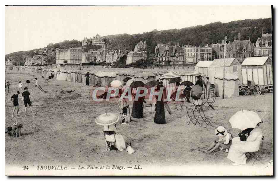 CPA Trouville Les villas et la plage
