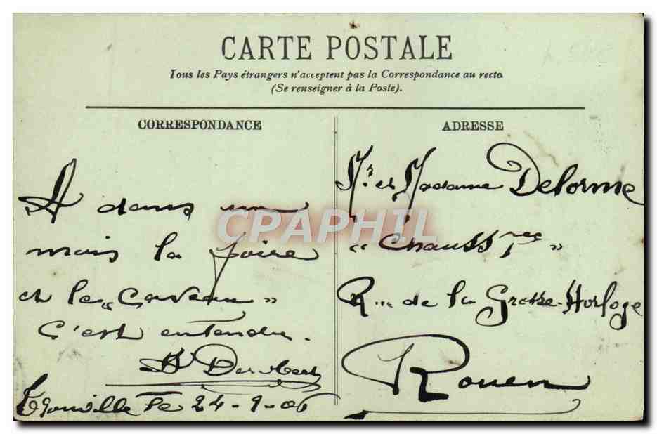 CPA Trouville Un groupe de villas — Rückseite