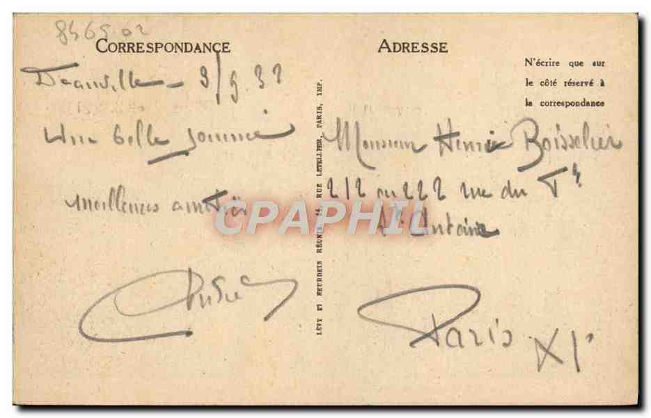 CPA Trouville La reine des plages vue generale — Rückseite