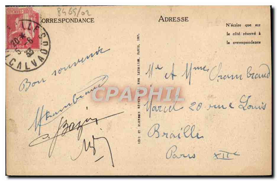 CPA Trouville La reine des plages vue generale — Rückseite