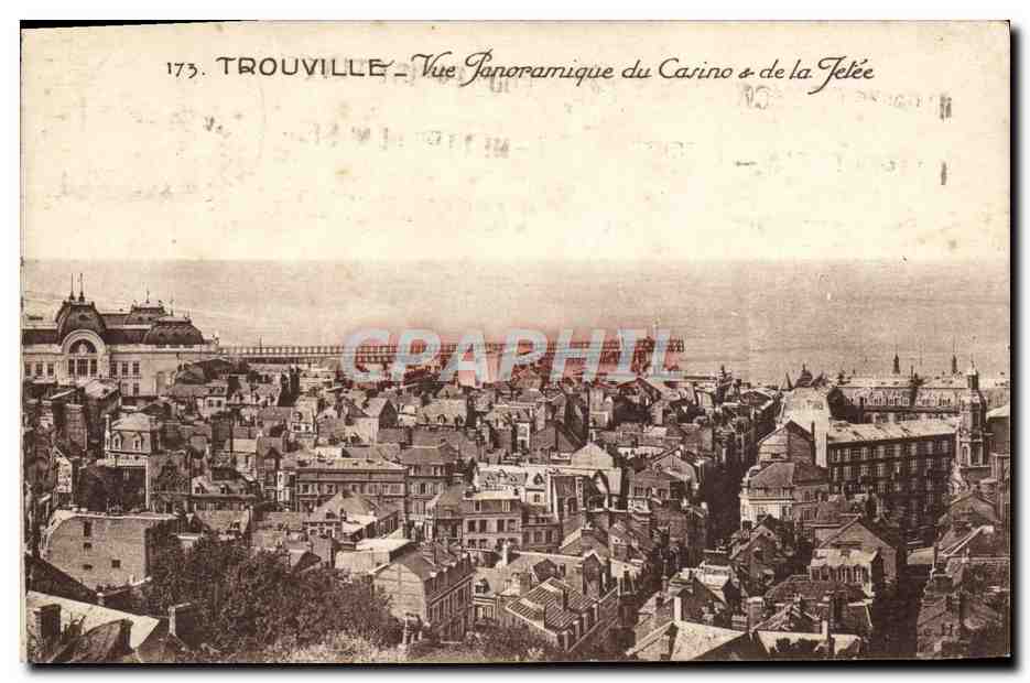 CPA Trouville vue Panoramique du casino de la jetee