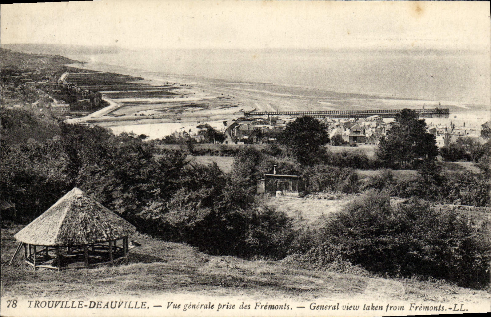 CPA Trouville Deauville vue generale prise des Fremonts 
