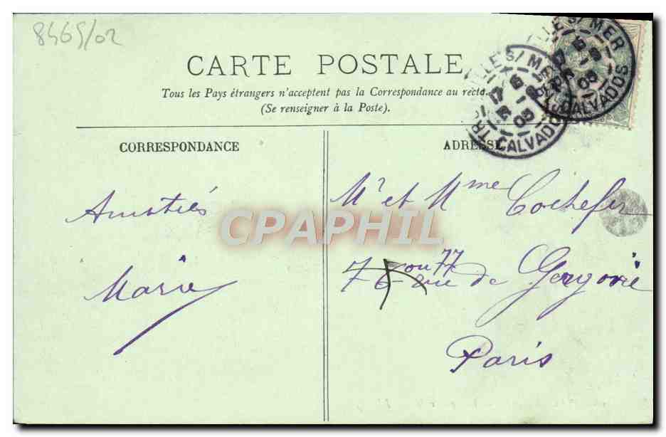 CPA Trouville vue generale — Verso
