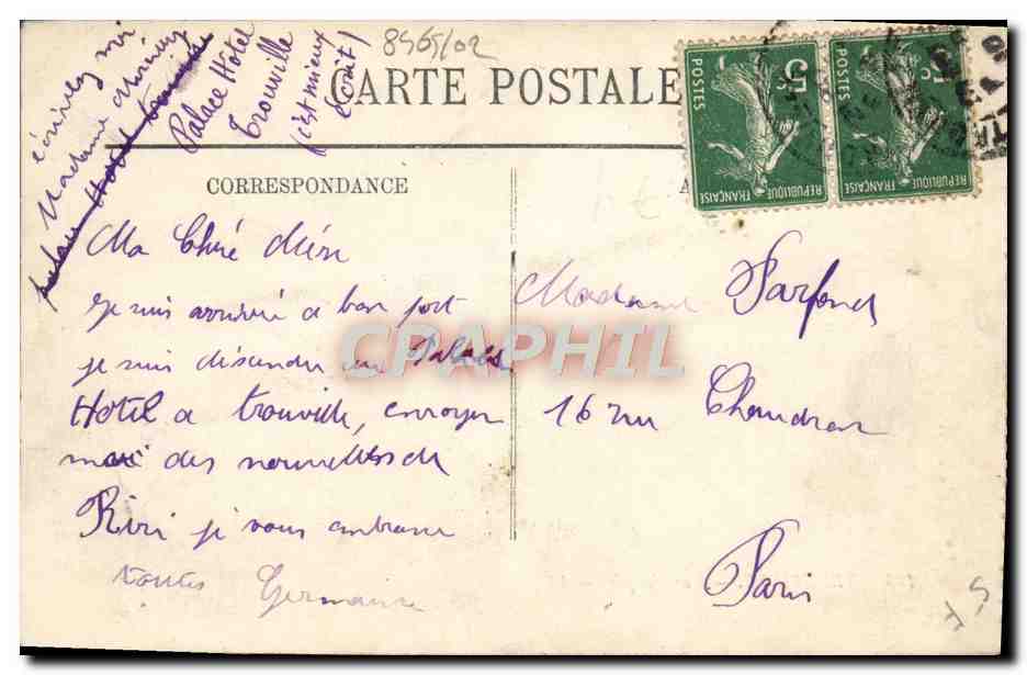 CPA Trouville vue generale — Rückseite