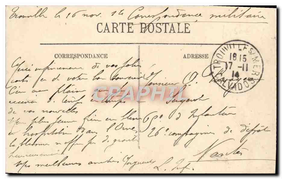 CPA Trouville vue generale vers le port et Deauville — Verso