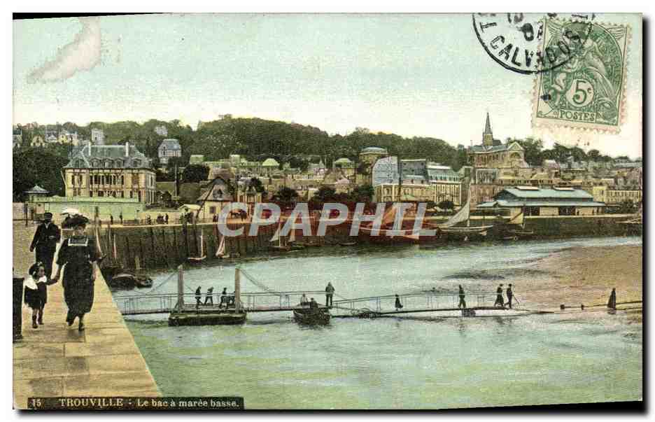 TROUVILLE — Le bac à marée basse — éditeur L.Y. & Cie, n°15